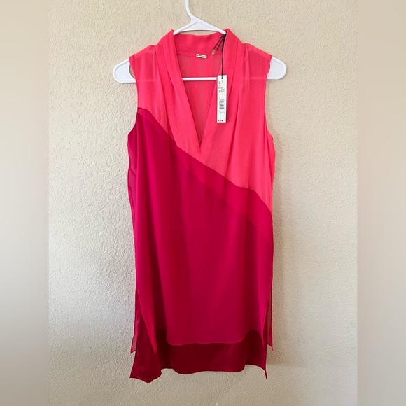 Elie Tahari Dresses & Skirts - ELIE TAHARI DRESS PINK BRIA 100% SILK SLEEVELESS SIZE 2 NWT